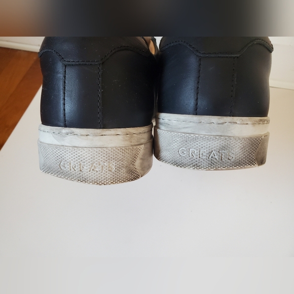 GREATS men's black white casual basic timeless sneakers size 9.5 • made in Italy - Picture 5 of 9